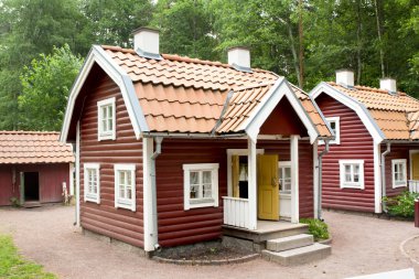 Vimmerby, İsveç - 19 Haziran 2018-Astrid Lindgren dünya, Astrid Lindgrens Varld Astrid Lindgren yerel şehirde Vimmerby İsveç'te bir tema parkı var. Bullerby gürültülü Köyü.