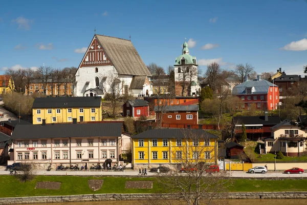 Vista Iglesia Medieval Catedral Porvoo Finlandia — Foto de Stock