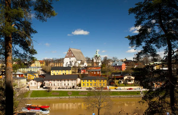 Vista Iglesia Medieval Catedral Porvoo Finlandia — Foto de Stock