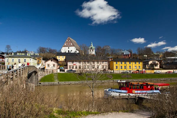 Vista Iglesia Medieval Catedral Porvoo Finlandia — Foto de Stock