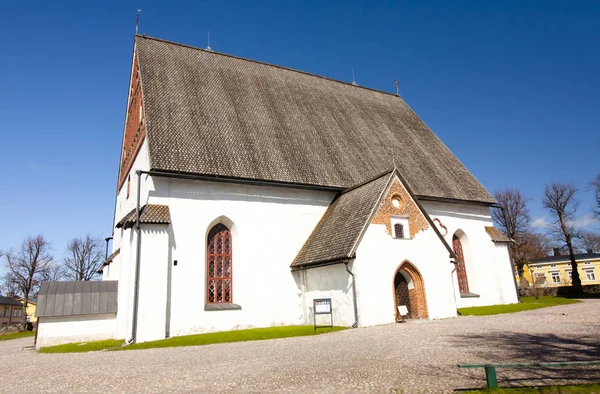 Vista Igreja Medieval Catedral Porvoo Finlândia — Fotografia de Stock
