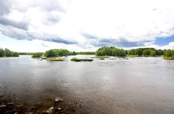 Καλοκαιρινό Τοπίο Από Νερά Του Ποταμού Kymijoki Στη Φινλανδία — Φωτογραφία Αρχείου