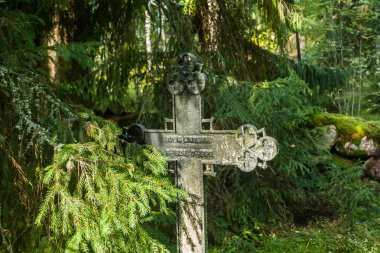 Old cemetery of Wrede family. 18 September 2018 - Anjala, Kouvola, Finland. clipart