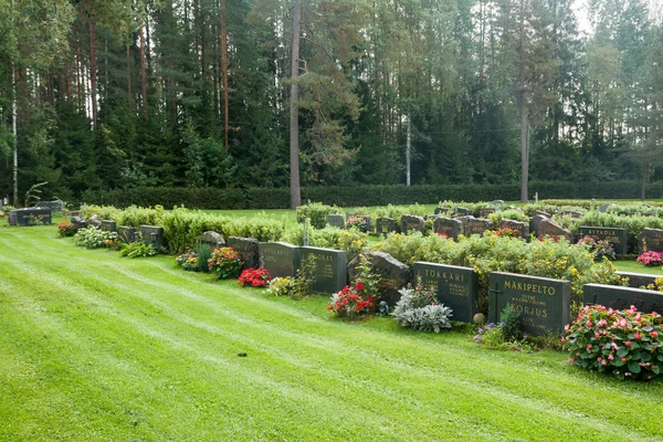 Cementerio Kouvola Finlandia Septiembre 2018 —  Fotos de Stock