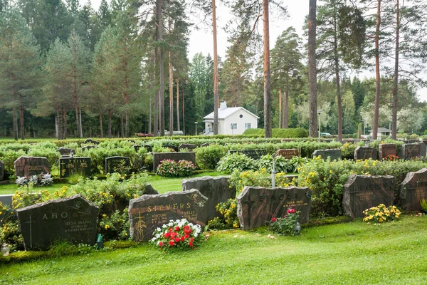 Cementerio Kouvola Finlandia Septiembre 2018 — Foto de Stock