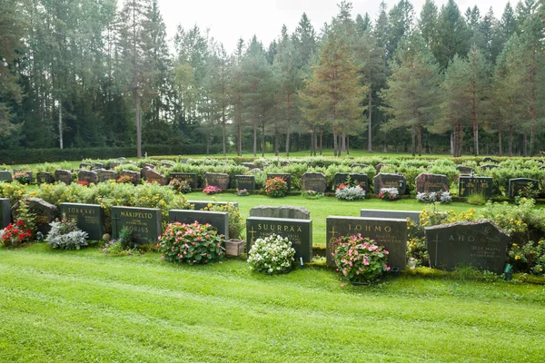 Mezarlık Kouvola, Finlandiya - 6 Eylül 2018