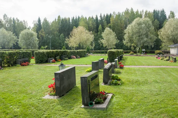Mezarlık Kouvola, Finlandiya - 6 Eylül 2018
