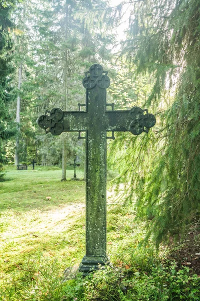 Croix Ancienne Belle Semeterie Finlande — Photo