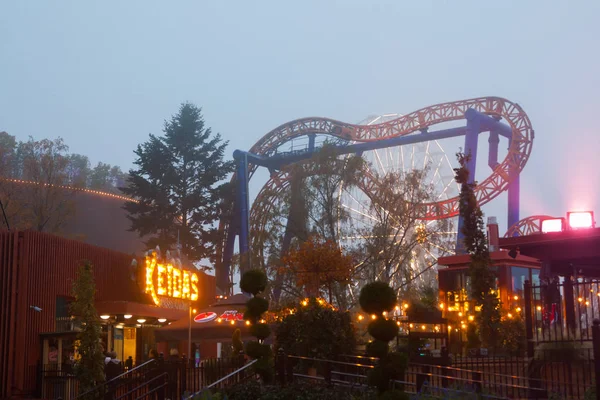 Helsinki Finlandia Octubre 2018 Evento Carnaval Luz Parque Atracciones Linnanmaki — Foto de Stock