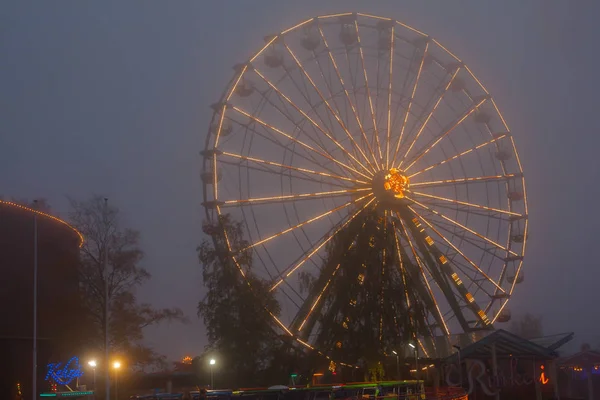 Helsinki Finlandia Octubre 2018 Evento Carnaval Luz Parque Atracciones Linnanmaki —  Fotos de Stock