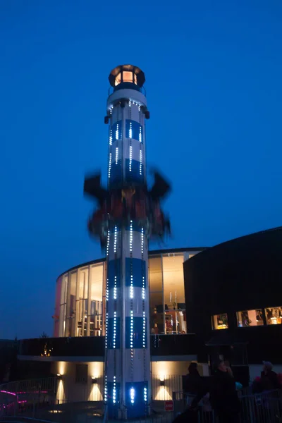 Helsinki Finland October 2018 Carnival Light Event Linnanmaki Amusement Park — Stock Photo, Image