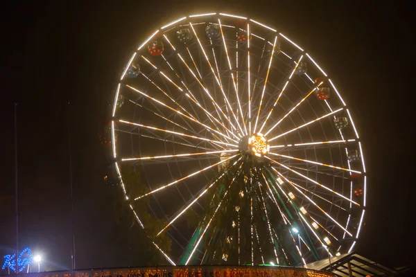 Helsinki Finlandia Octubre 2018 Evento Carnaval Luz Parque Atracciones Linnanmaki —  Fotos de Stock