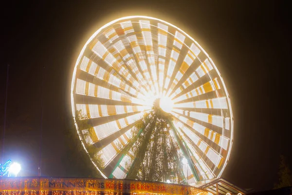 Helsinki Finlandia Października 2018 Carnival Light Imprezy Parku Rozrywki Linnanmaki — Zdjęcie stockowe