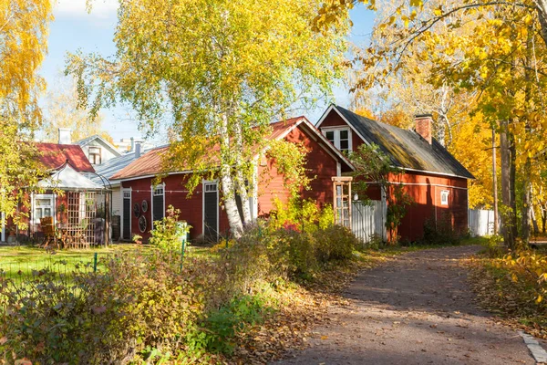 Kouvola Finnland Oktober 2018 Schöner Herbst Alten Rustikalen Museumsviertel Von — Stockfoto