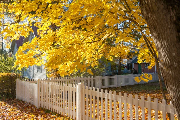 Kouvola, Finlandiya - 10 Ekim 2018: Güzel sonbahar aylarında eski rustik Müzesi ilçe, Kouvola - Kaunisnurmi.