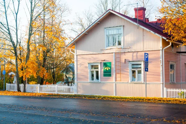 Kouvola Finlândia Outubro 2018 Belo Outono Antigo Distrito Museus Rústicos — Fotografia de Stock