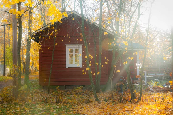 Kouvola Finlande Octobre 2018 Bel Automne Dans Vieux Quartier Rustique — Photo