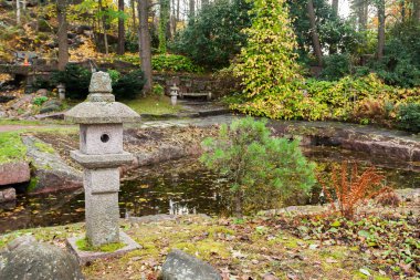 Japon fener Sapokka Park Kotka, Finlandiya için taş.