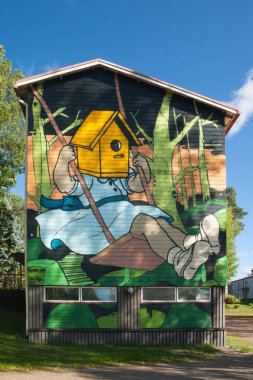 Kouvola, Finlandiya - 25 Eylül 2018: Bina Kulttis Kymenlaakso College.