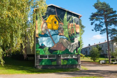 Kouvola, Finlandiya - 25 Eylül 2018: Bina Kulttis Kymenlaakso College.