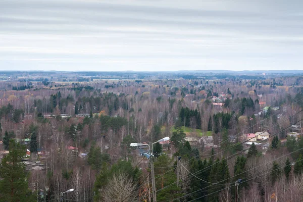 Vacker Topp Från Ovan Staden Kouvola Från Backen Mielakka Höstdag — Stockfoto