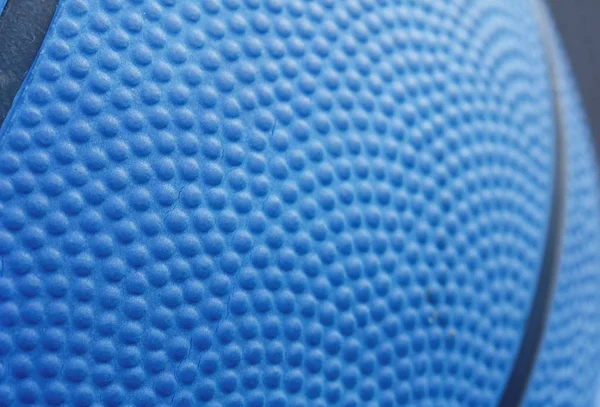 Textura Baloncesto Azul Con Líneas Macro Primer Plano — Foto de Stock