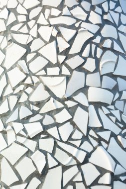 Islak mozaik duvar Dekoratif süsleme gelen Seramik Karo kırık arka plan.