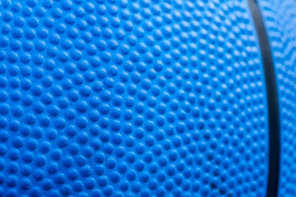 Modré basketbalové textura s liniemi, makro detail. — Stock fotografie