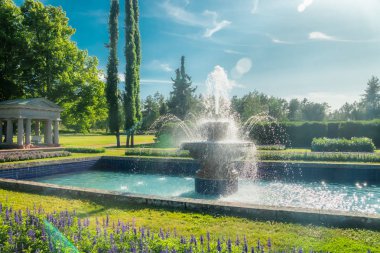 Naantali, Finlandiya - 28 Haziran 2019: Kultaranta, Finlandiya Cumhurbaşkanı'nın resmi yazlık konutu.