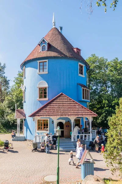 Naantali, Finland - 28 June, 2019: Moominhouse in park Moominworld at sunny summer day. — Stock Photo, Image