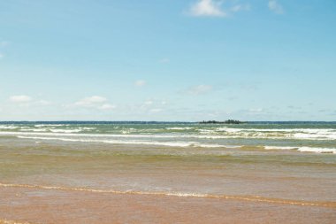 Yaz aylarında güzel kumlu plaj Yyteri, Pori, Finlandiya