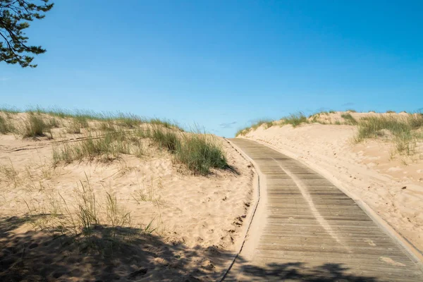 Gyönyörű homokos tengerpart Yyteri at nyár, Pori, Finnország — Stock Fotó