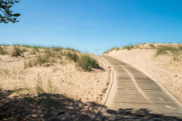 Gyönyörű homokos tengerpart Yyteri at nyár, Pori, Finnország — Stock Fotó