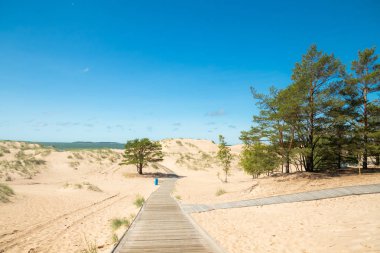 Yaz aylarında güzel kumlu plaj Yyteri, Pori, Finlandiya