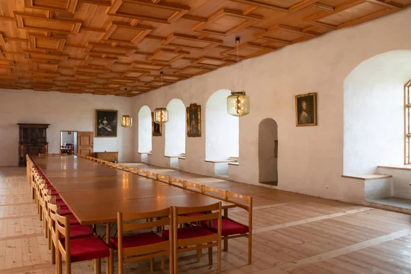 Turku, Finlande - 29 juin 2019 : Intérieur du vieux château médiéval . — Photo