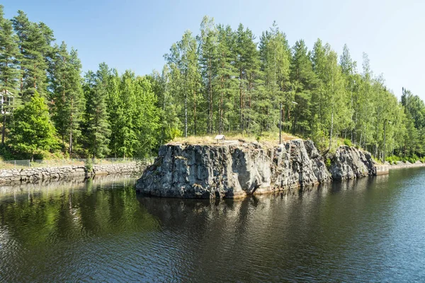 Canal Saimaa no verão, Lappeenranta, Finlândia . — Fotografia de Stock