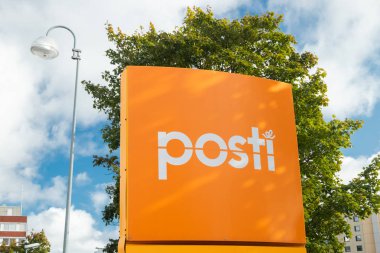 Kouvola, Finlandiya - 22 Eylül 2019: Postane nin logosu