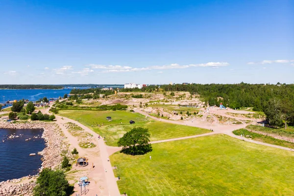 Kotka Finlandia Giugno 2020 Veduta Aerea Estiva Del Katariina Seaside — Foto Stock