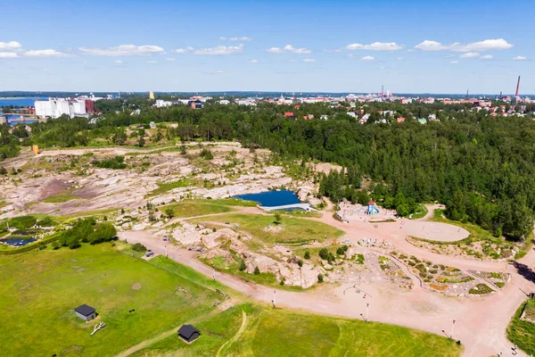 Luftaufnahme Des Katariina Seaside Park Kotka Finnland — Stockfoto