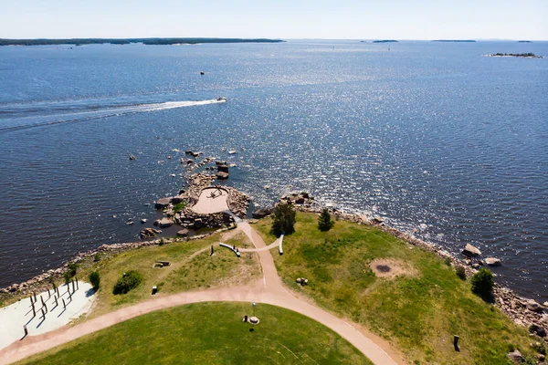 Vista Aerea Estiva Del Katariina Seaside Park Kotka Finlandia — Foto Stock