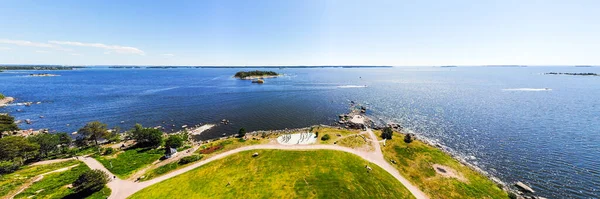Letecký Letní Pohled Park Katariina Seaside Kotka Finsko — Stock fotografie