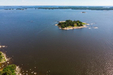 Finlandiya Körfezi, Baltık Denizi, Kotka, Finlandiya 'nın yaz manzarası