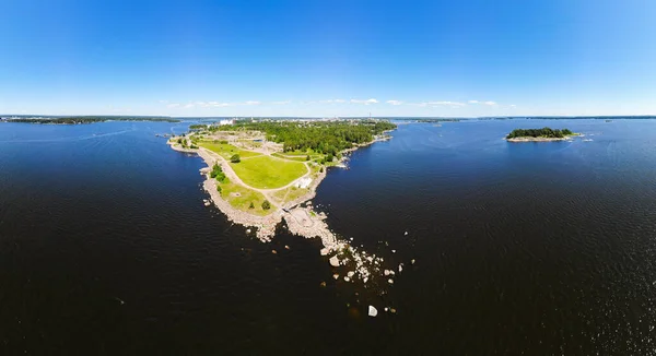 Letecký Letní Pohled Park Katariina Seaside Kotka Finsko — Stock fotografie