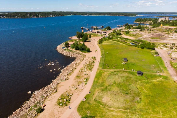 Vista Aerea Estiva Del Katariina Seaside Park Kotka Finlandia — Foto Stock