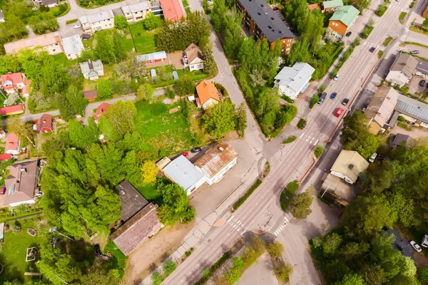 Vista Panorámica Aérea Ciudad Inkeroinen Finlandia — Foto de Stock