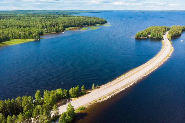 Luftaufnahme Des Pulkkilanharju Rückens Paijanne See Paijanne Nationalpark Finnland — Stockfoto