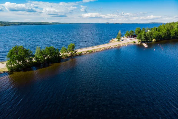 湖Paijanne Paijanne国立公園 フィンランドのプルカナールジュ尾根の空中ビュー — ストック写真