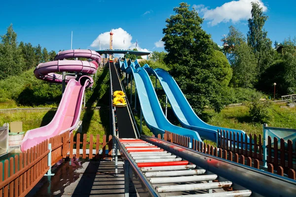 Kouvola Finland July 2020 Extreme Ride Water Slide Amusement Park — Stock Photo, Image