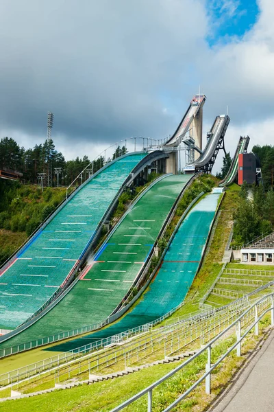 Lahti Finlandiya Ağustos 2020 Lahti Spor Merkezi Kayak Kulesi — Stok fotoğraf