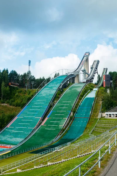 Lahti Finlandiya Ağustos 2020 Lahti Spor Merkezi Atlama Kulesi Sporcu — Stok fotoğraf